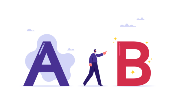 Alternative or business strategic plan concept, businessman move from plan a to b, changing business strategies for survival