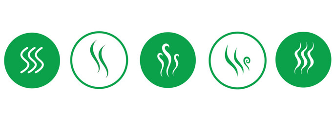 Smoke steam  icon or logo illustration outline black style