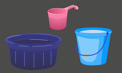 symbols of ladle, bucket and jolang