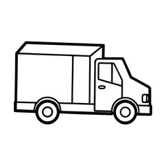 Delivery truck with trailer vector illustration for freight and shipping business transport