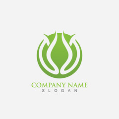 Leaf logo and symbol template
