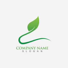 Green leaf ecology nature element vector