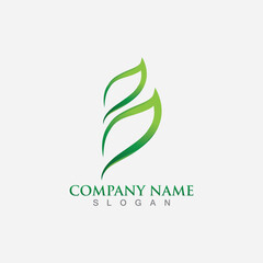 Green leaf ecology nature element vector