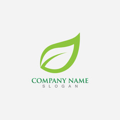 Green leaf ecology nature element vector