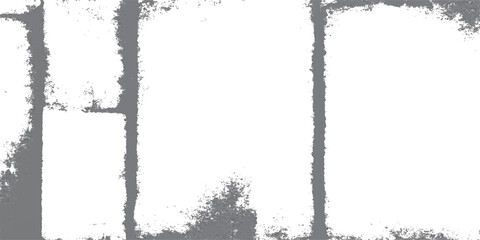 Grunge vintage black vector border design with snow texture and rough artistic decoration