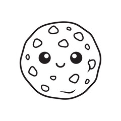 Fototapeta premium Cookies vector illustration coloring pages coloring book