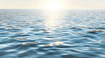 Sunlit ocean water horizon calm sea reflective surface gentle warm light