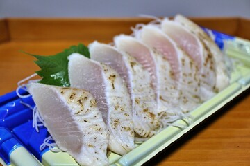 Pangasius sashimi purchased at a supermarket in Tokyo, Japan