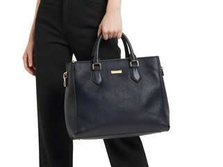 Female holding bag isolated