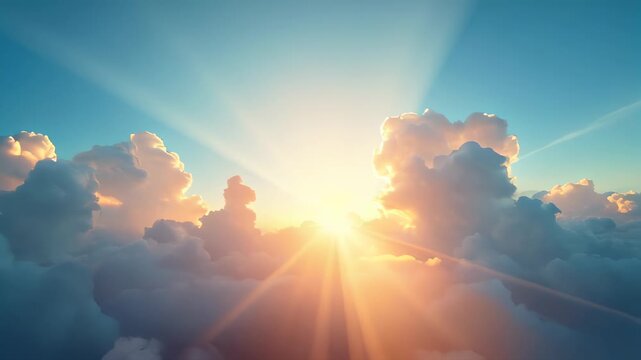 View of a sun shining through the clouds