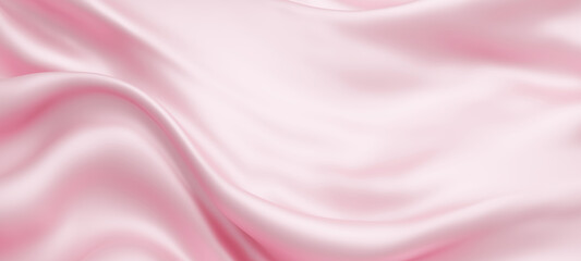Pink fabric background with copy space 3D render