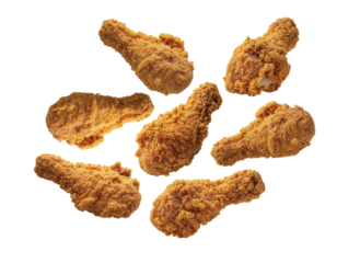 Golden Fried Chicken Drumsticks Piled On A Transparent Background For Delicious Meal