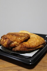 Fried half chicken purchased at a supermarket in Tokyo, Japan