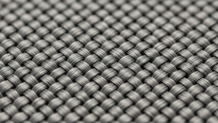Close-up of a tightly woven gray fabric texture