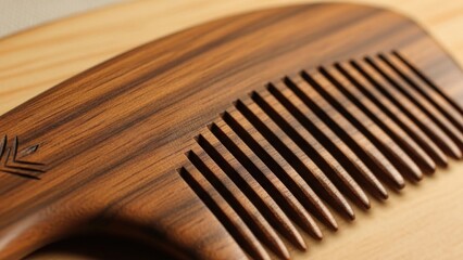 Elegant Wooden Comb for Gentle Detangling and Grooming