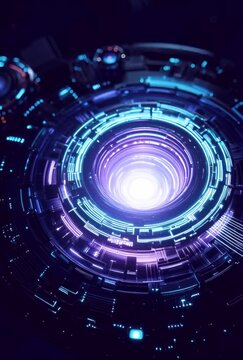 generative video. quantum space computer technologies of the future