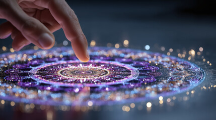 Naklejka premium Touching the Mandala