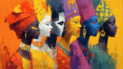Fototapeta premium Vibrant African Queens