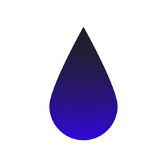 Fototapeta premium Abstract Gradient Droplet Icon with Grainy Texture. Modern Digital Art Element in Vibrant Colors 