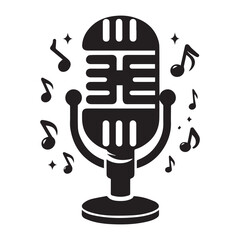 Fototapeta premium “Vintage & Modern Microphone Icon Set – High-Quality Vector Collection”