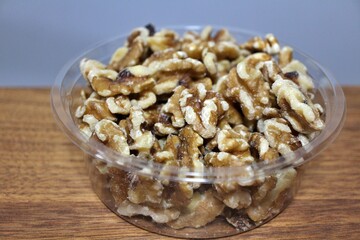 Raw walnuts purchased at a supermarket in Tokyo, Japan