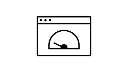 Increasing internet connection speed test animation - Powered by Adobe