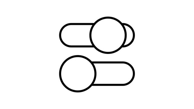 On and off toggle switch button animation