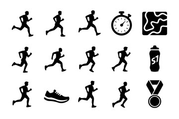 Naklejka premium 0060_1_silhouette-vector-pack-of-15-running-ico_byig8lGVS7-_yIoAVr5CWw_2kM8XqeJTmizBRyo7AE87A_traced