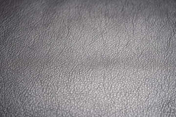 Closeup of full grain black leather