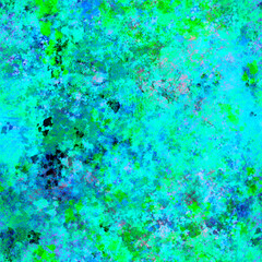 Abstract blurred painted seamless pattern Bright green, blue, summer shades Abstract tropical natural background Grunge effect Grainy, spotted multicolor background