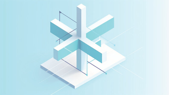 Clean isometric minimal style x y z axis vector icon with thin arrows and clear labels representing spatial dimensions