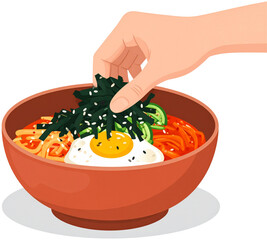 비빔밥 일러스트