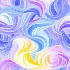 Obraz premium Swirling Colors: Abstract seamless pattern of flowing brush strokes in a soft, dreamy palette of pastel colors. Evokes movement, fluidity, and artistic expression. 