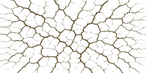 Dry cracked earth texture pattern from drought-stricken land