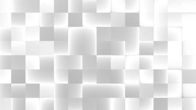 Abstract white background. Animation 3D Seamless geometric squares, minimalist design, modern texture, white template for presentation. Suitable social Media, business