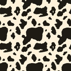 hand drawn dark colored cow print pattern