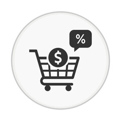 Shopping Cart Discount Icon