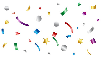 Abstract Celebration Confetti and Glitter Falling - Festive Party Decoration