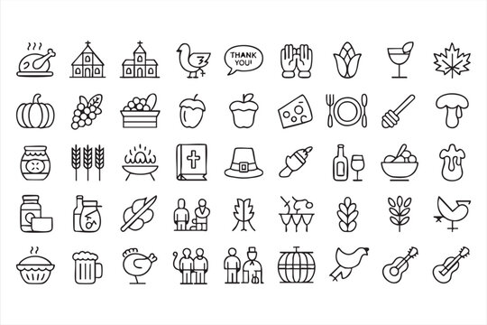 Autumn Produce and Festive Symbols for Fall Promotions and Branding