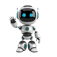 Friendly Robot Waving Hello