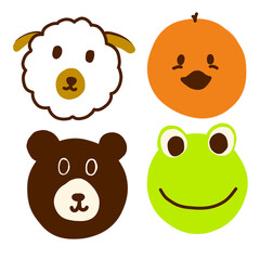 set of cartoon animals
