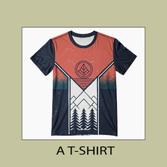 The vibrant graphic t-shirt showcases a compelling nature-inspired design