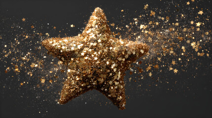 golden stars on black background