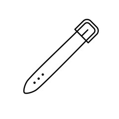 Minimalist Belt Outline Icon — Fashion Accessory Graphic for Apparel, Clothing Guides, and E-Commerce