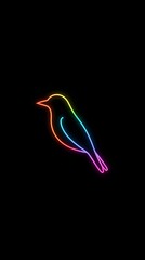 abstract colorful bird