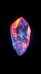 Iridescent Crystal Gemstone Fantasy Object Art