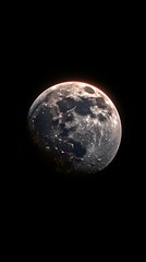 Close-up of the Moon Showing Surface Features