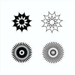 Abstract Radial Geometric Starburst Designs