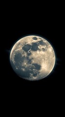 Close-up of the Moon Showing Surface Features