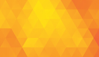 Abstract background of many large rounded triangles with 3d effect in various shades of yellow and orange. High resolution full frame geometric triangular shape background with copy space.